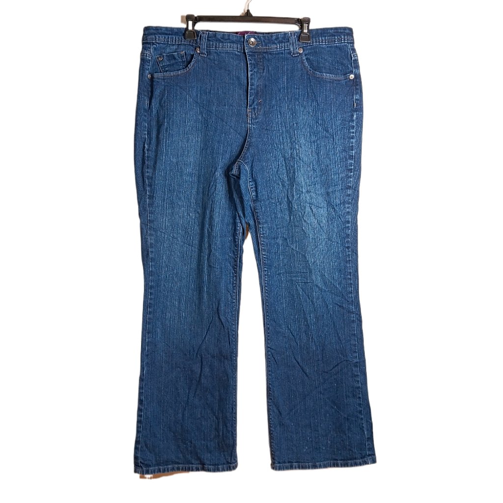 Gloria Vanderbilt Bootcut Jeans Womens 20w Dark Wash High Rise Stretch Denim